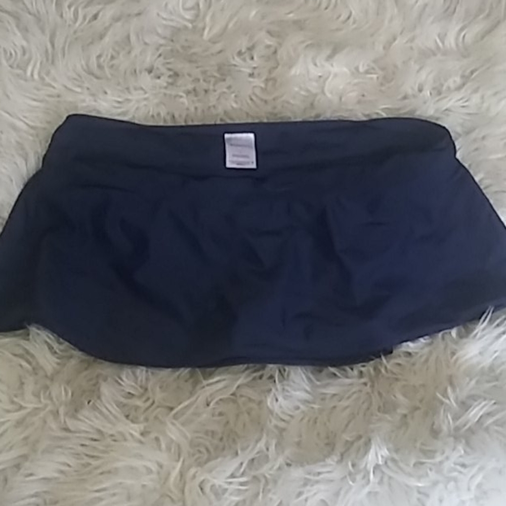 Navy swim skirt